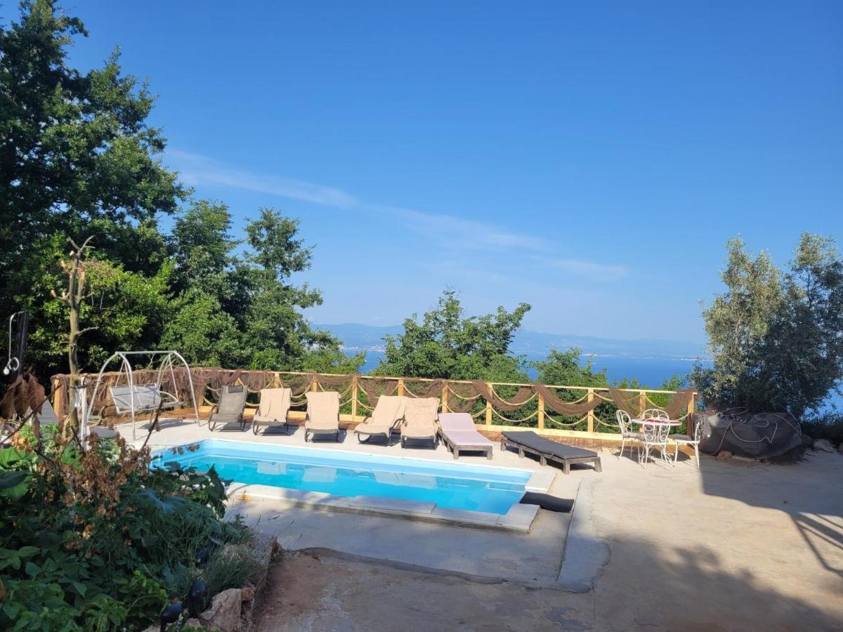 Ferienwohnung Mit Pool Kroatien Mit Meerblick Und Pool Lovran Exterior foto